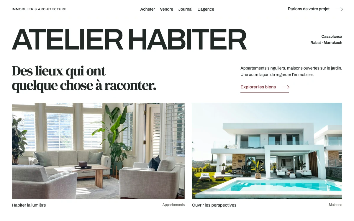 Illustrative concept: Atelier Habiter