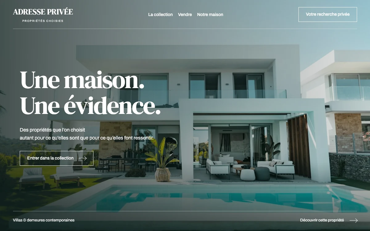 Illustrative concept: Adresse Privée